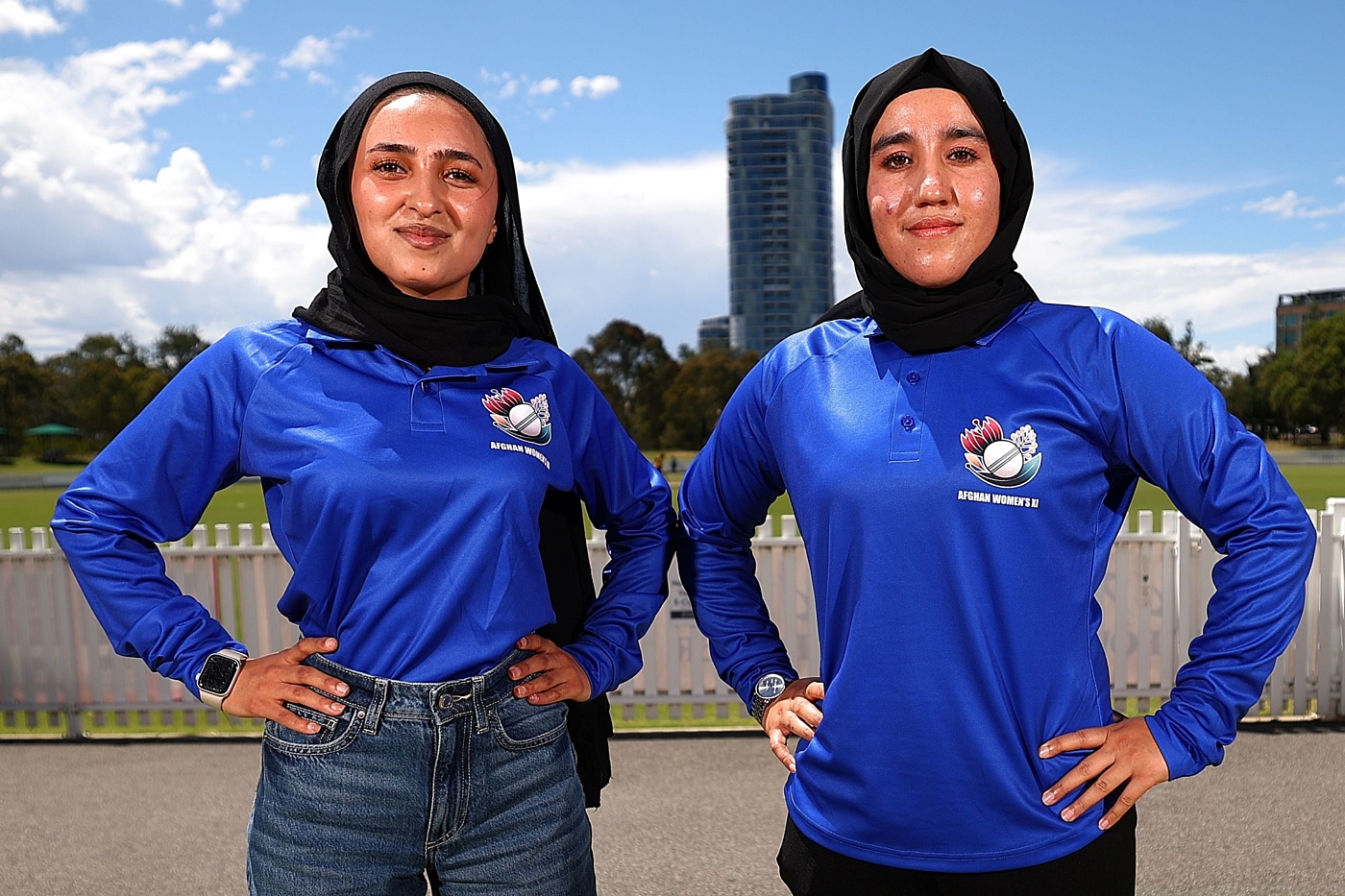 Afghan womens cricketers