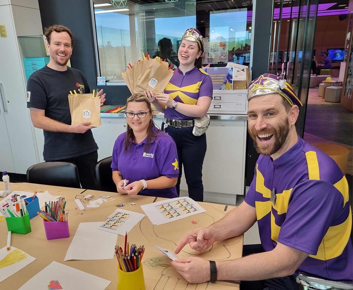 Captain Starlights and volunteers preparing to host Harry Potter Day for seriouslly ill children