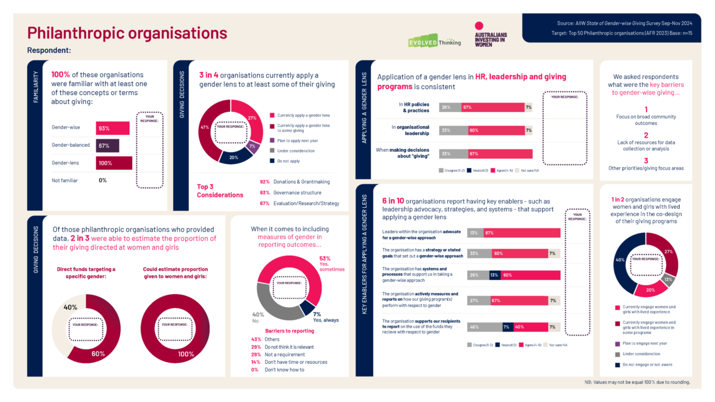 Example AIIW State of Gender wise Giving Survey Benchmarking Report 2024