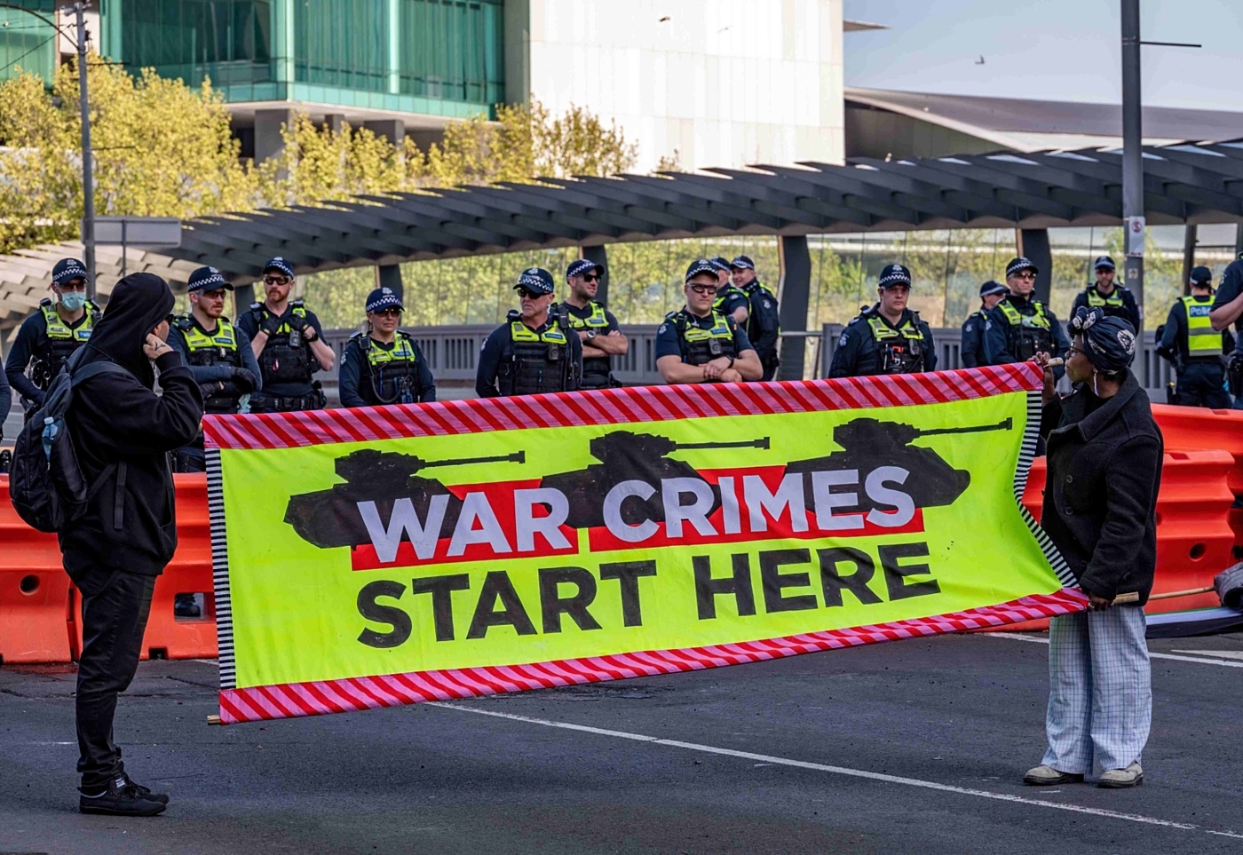 Land Forces expo protest AMDA