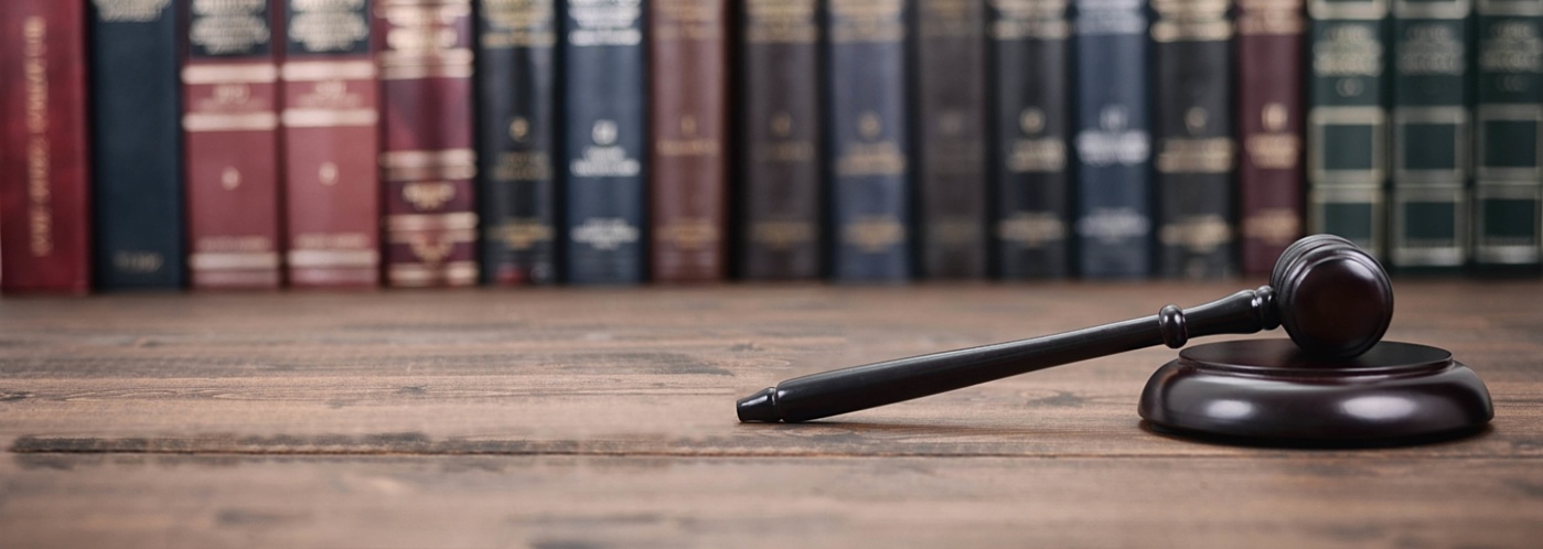 Legal books justice gavel
