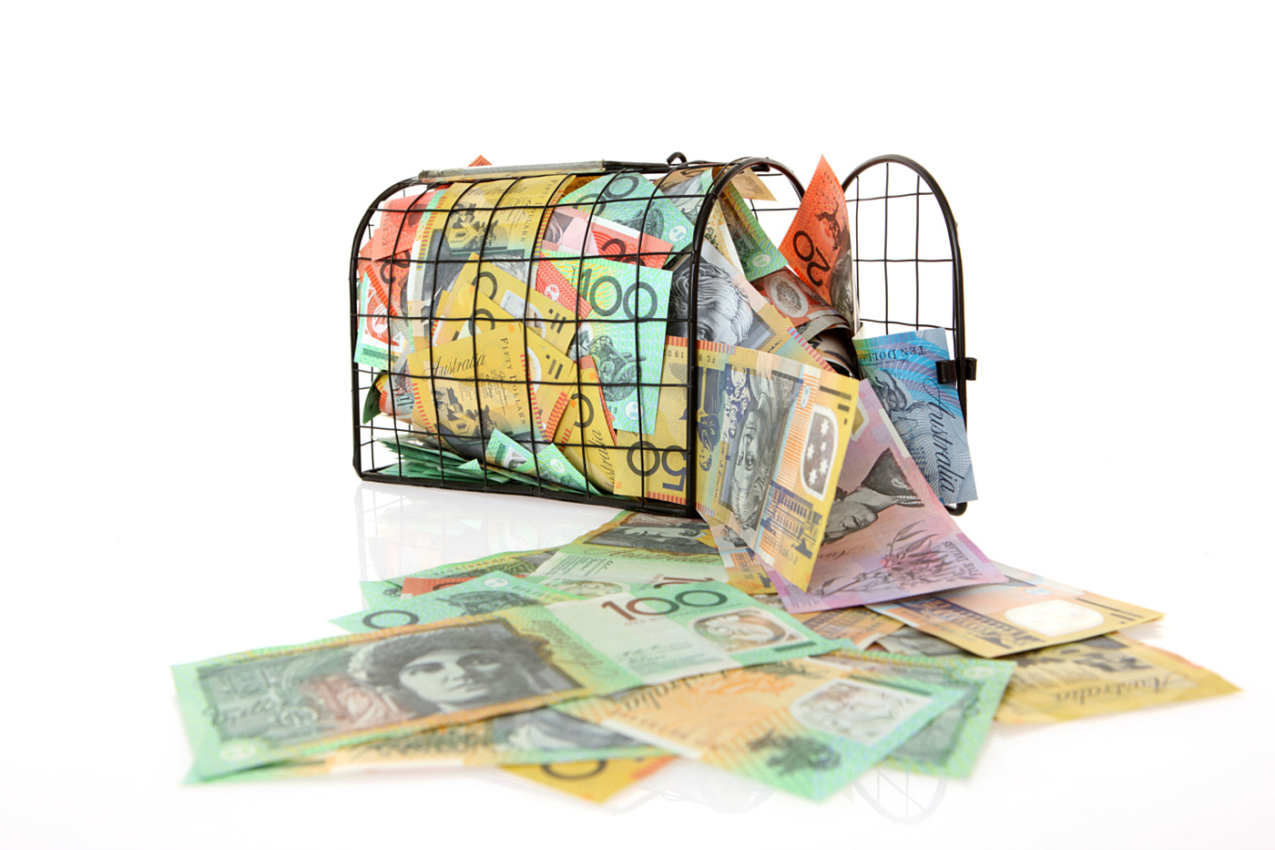 Shutterstock caged money