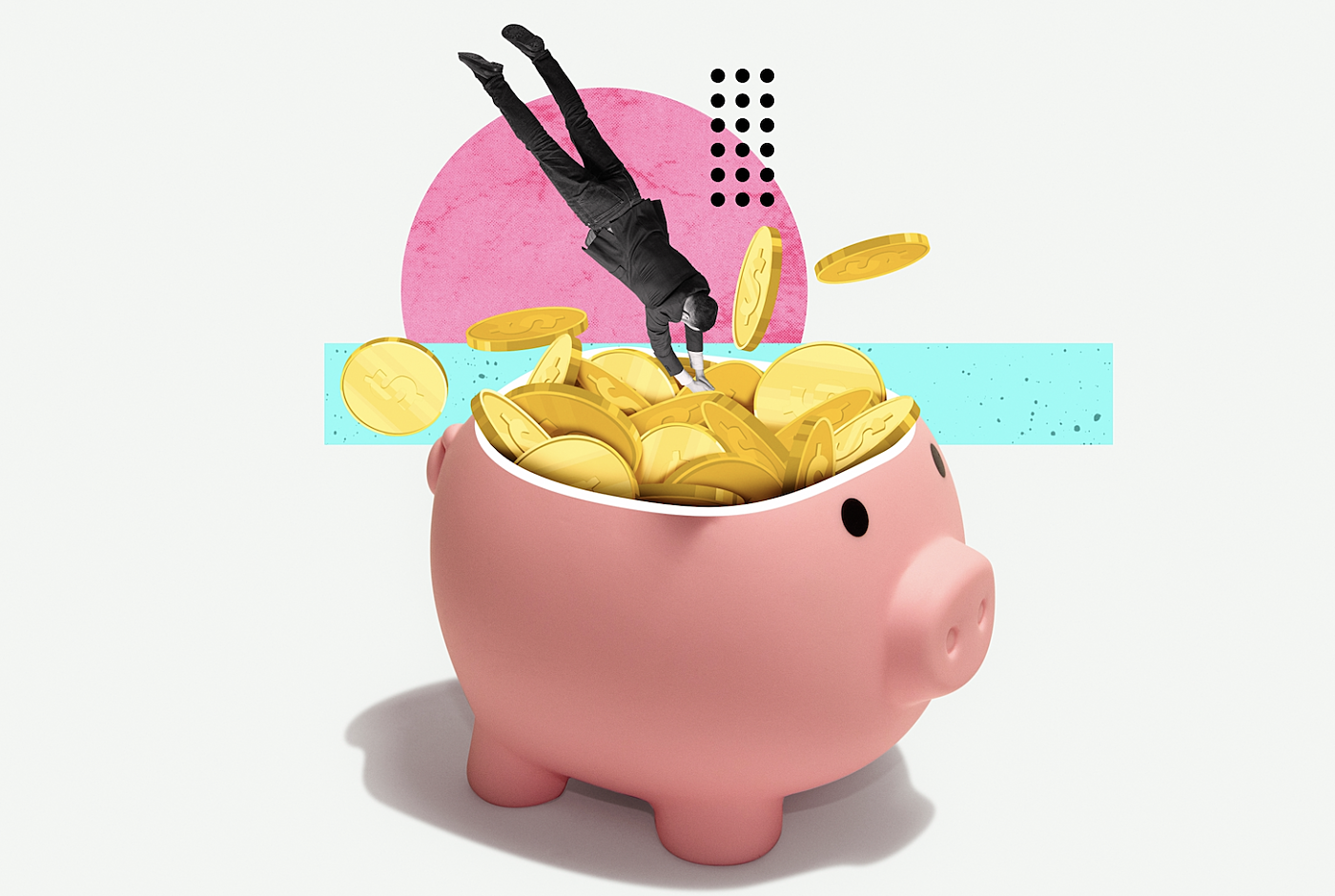 Shutterstock diving into money Cover