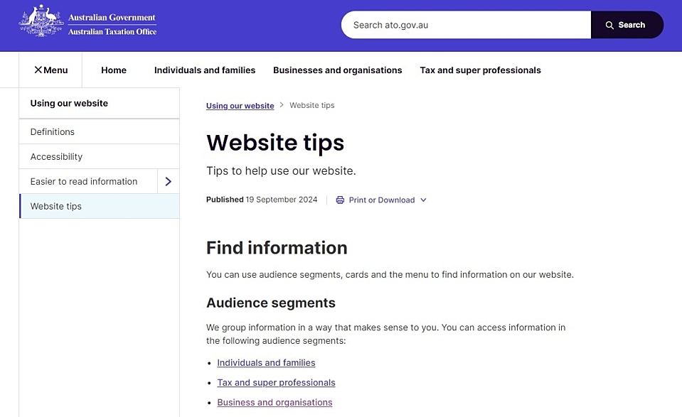 ATO tips website