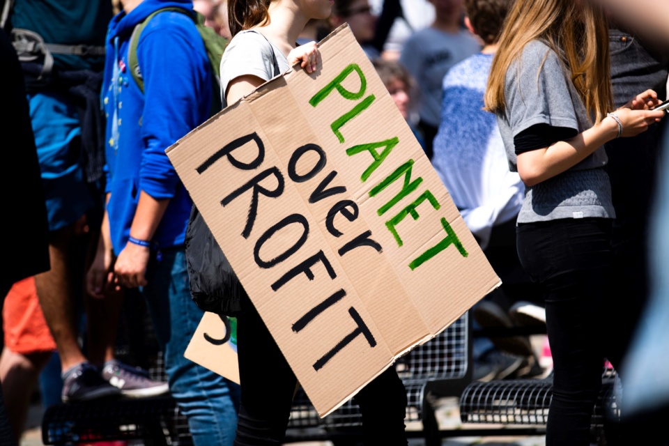 Climate change protest