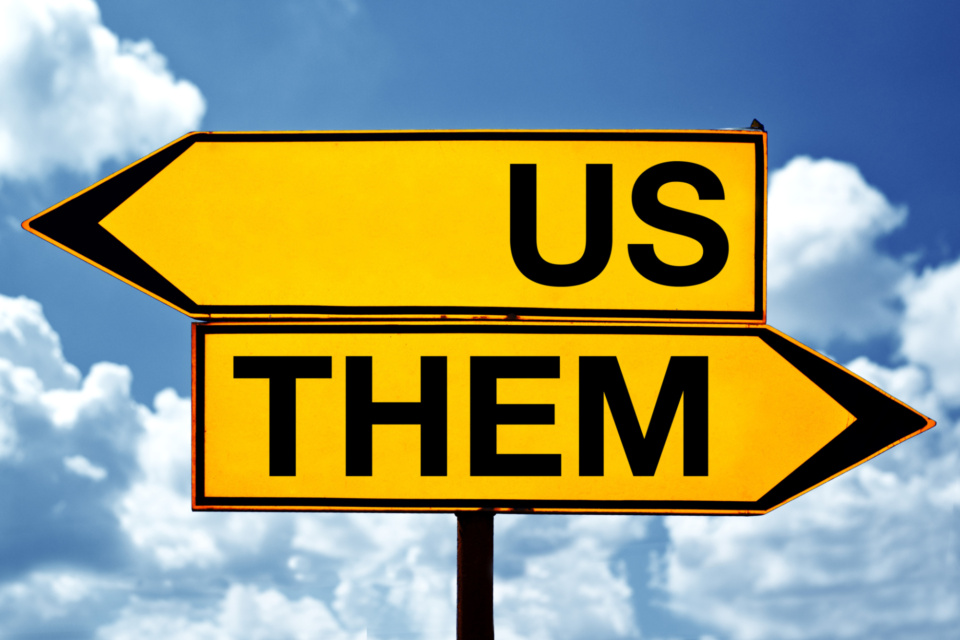 Them and us and we