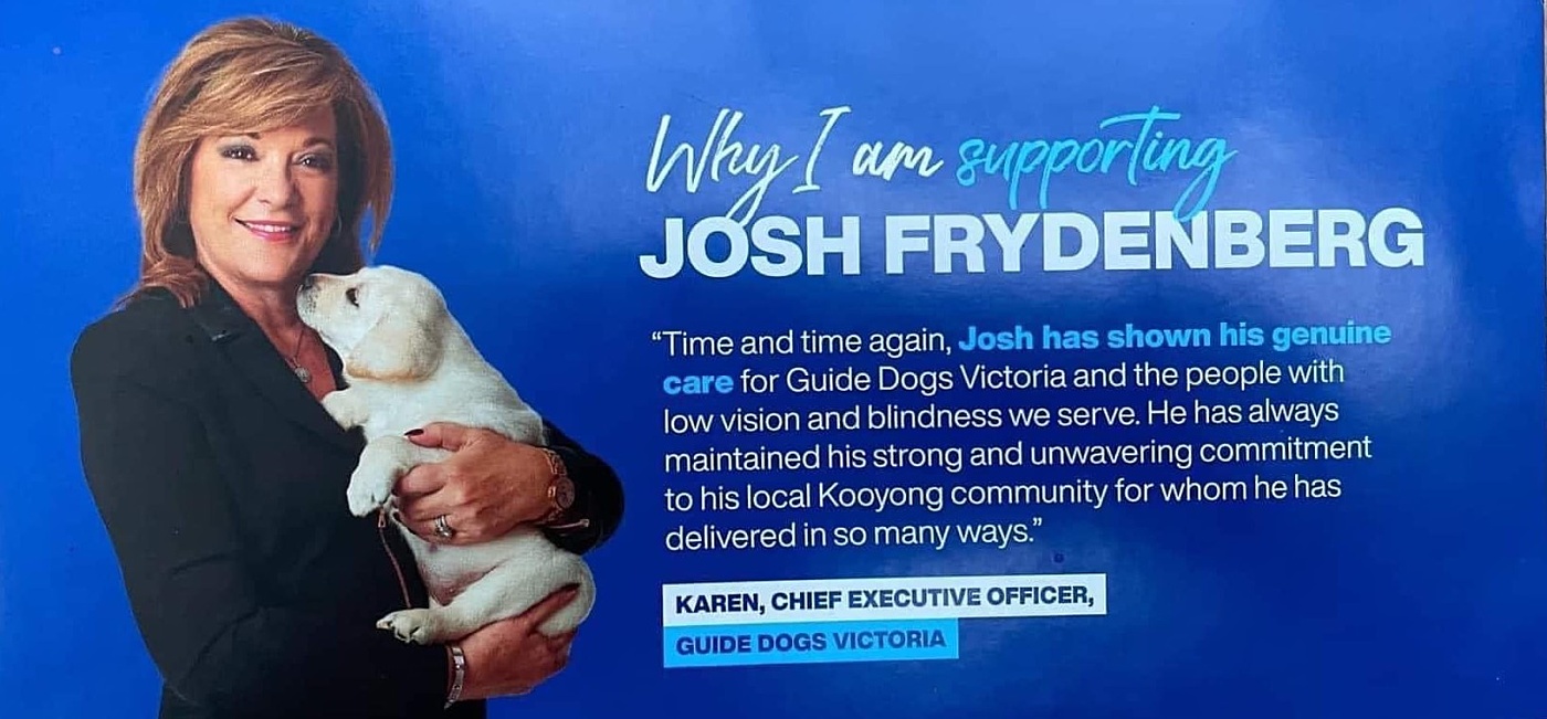 Frydenberg Karen Hayes Guide Dogs