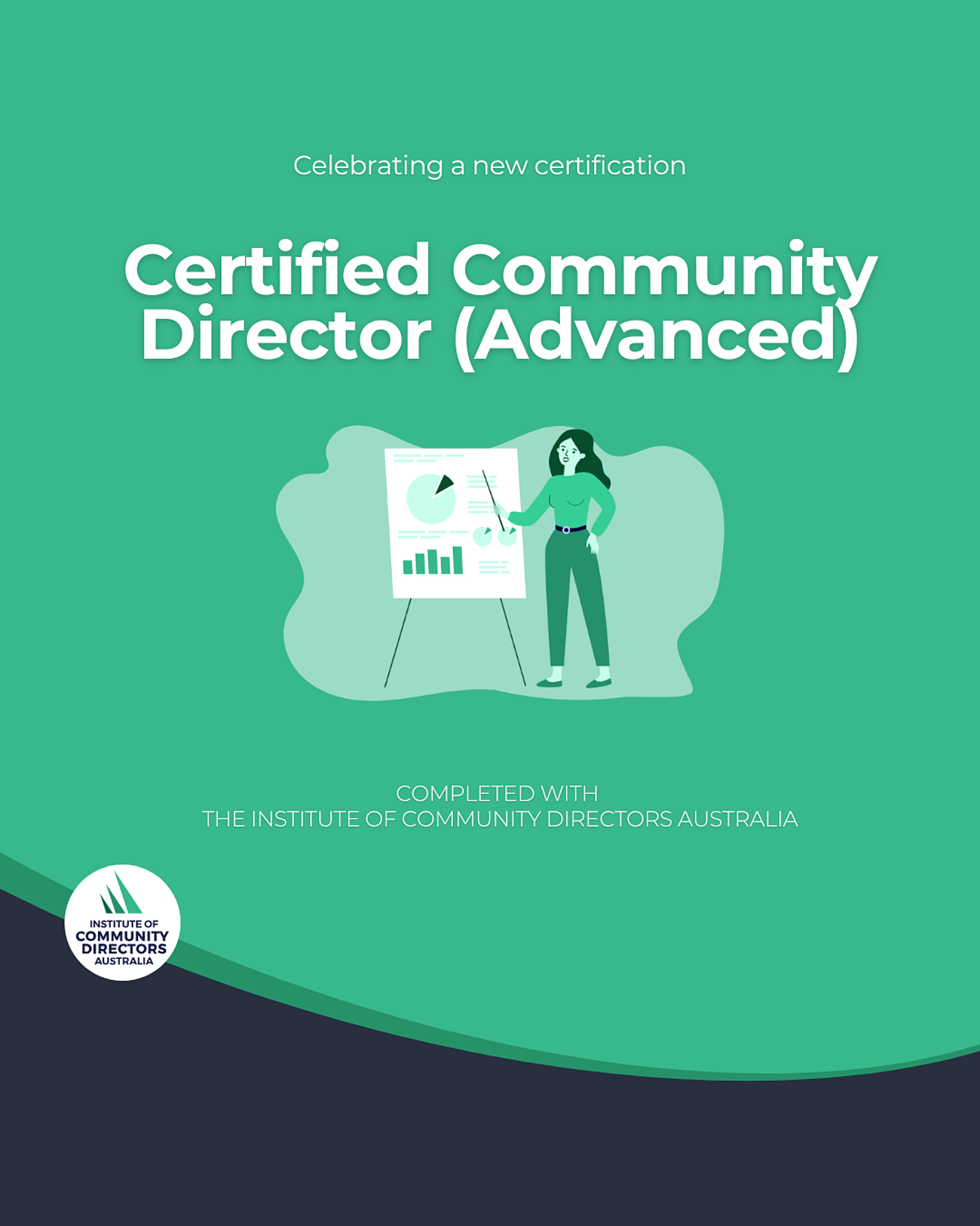 Certificate template for Instagram upload