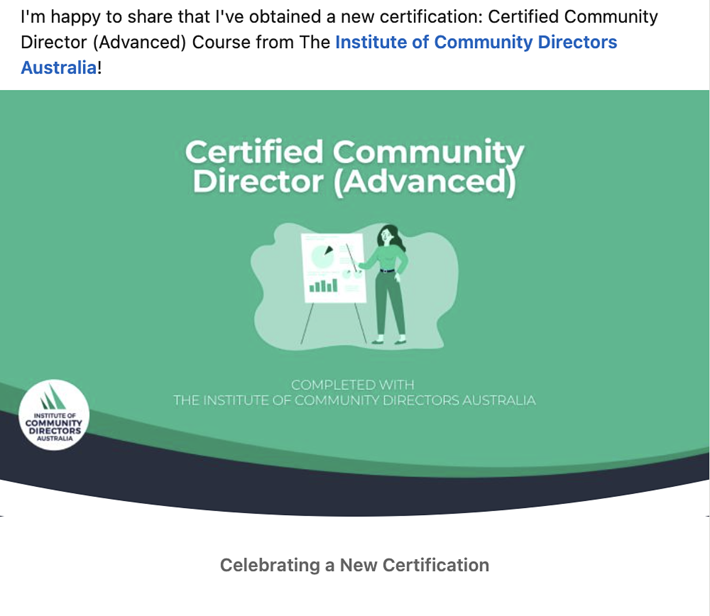 Certified Community Director - upload to LinkedIn