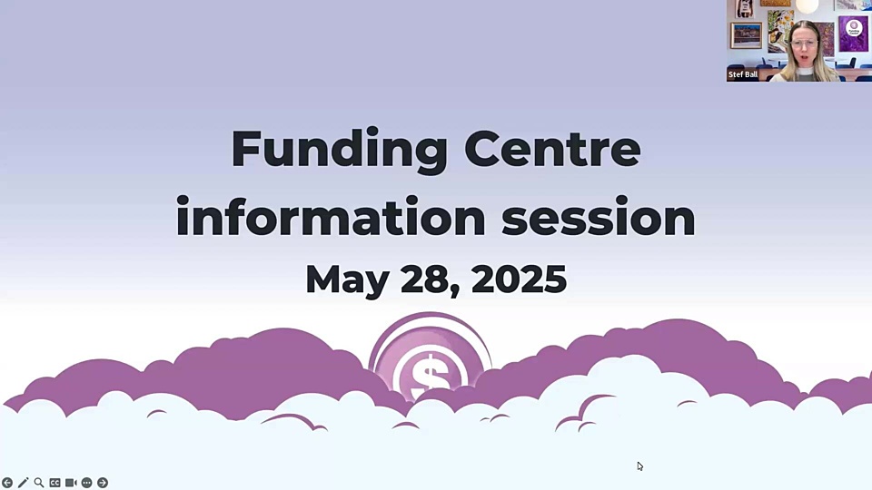 Funding Centre free information session webinar recording - May 28, 2025