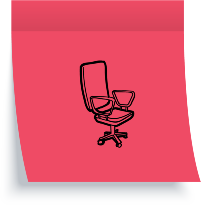 Pink postit cschairs