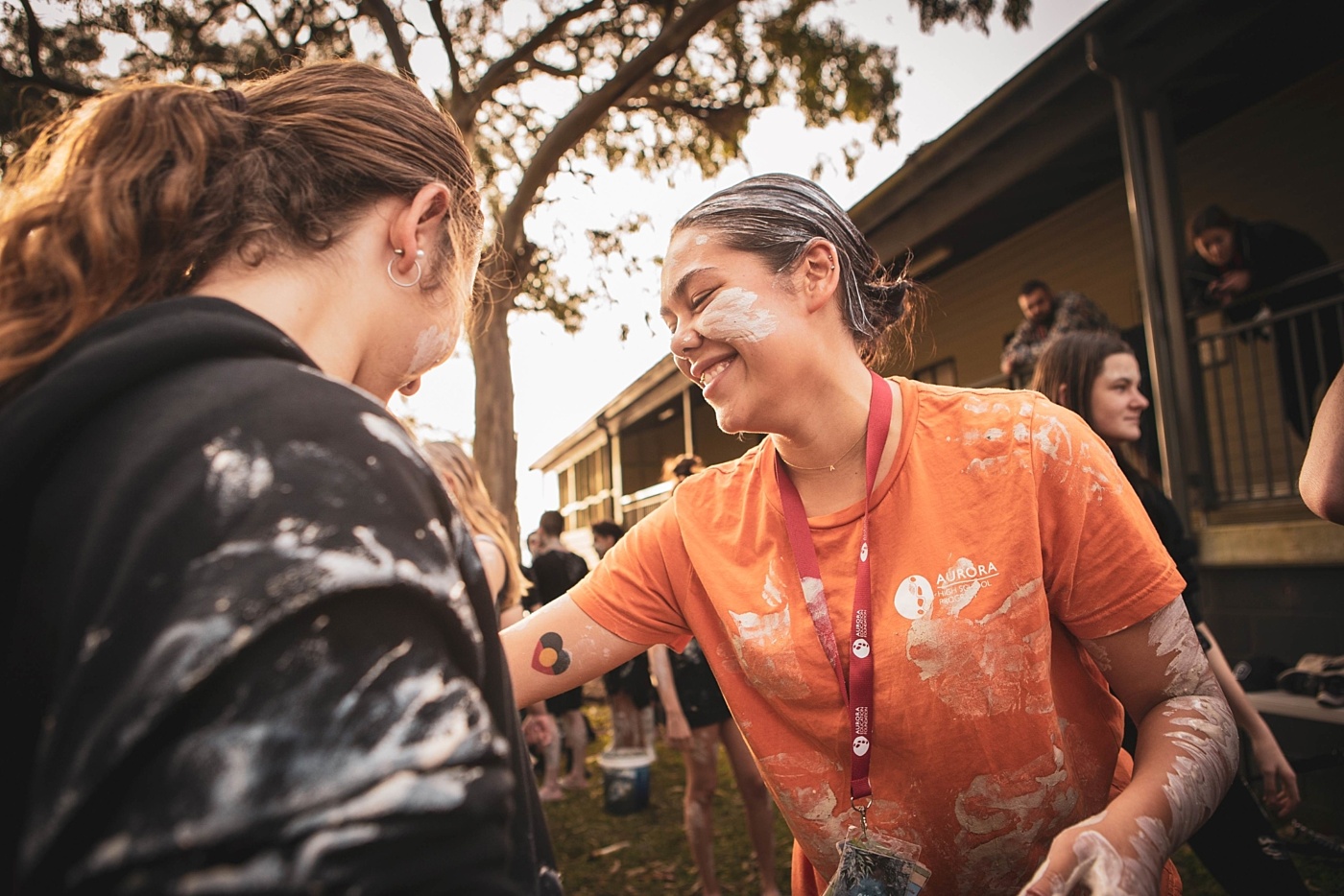 Aurora Education Foundation mentor helps Indigenous high school students prepare for a Corroboree
