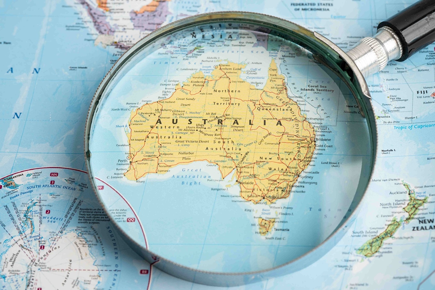Australia under microscope