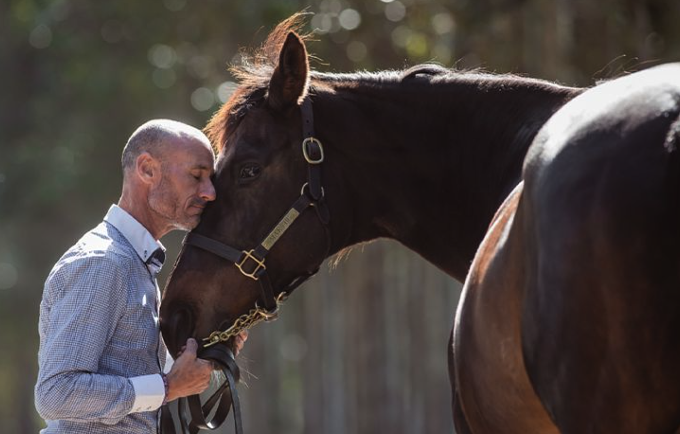 Makybe Diva and Glen Boss celebrate 20 years since Melb Cup threepeat pic VRC