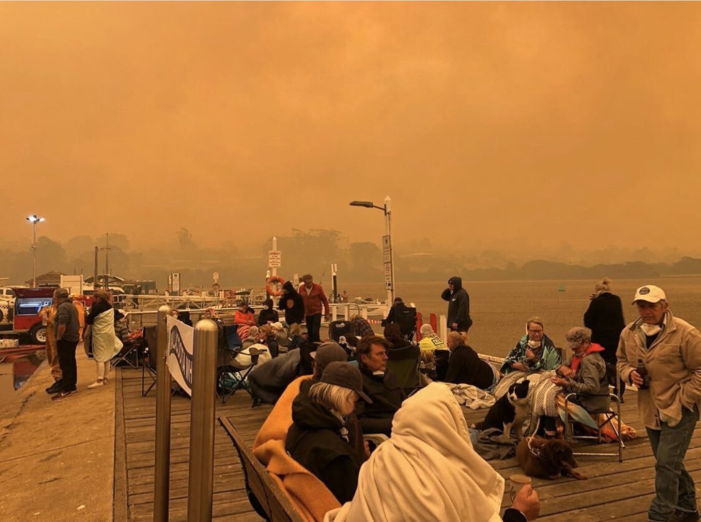 Mallacoota fires foreshore