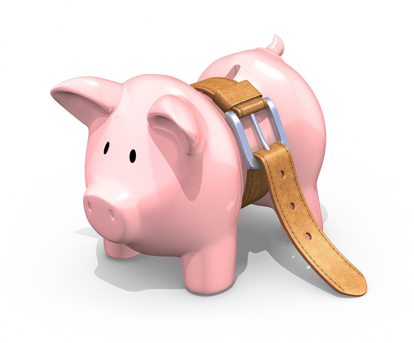 Piggy bank belt tightening