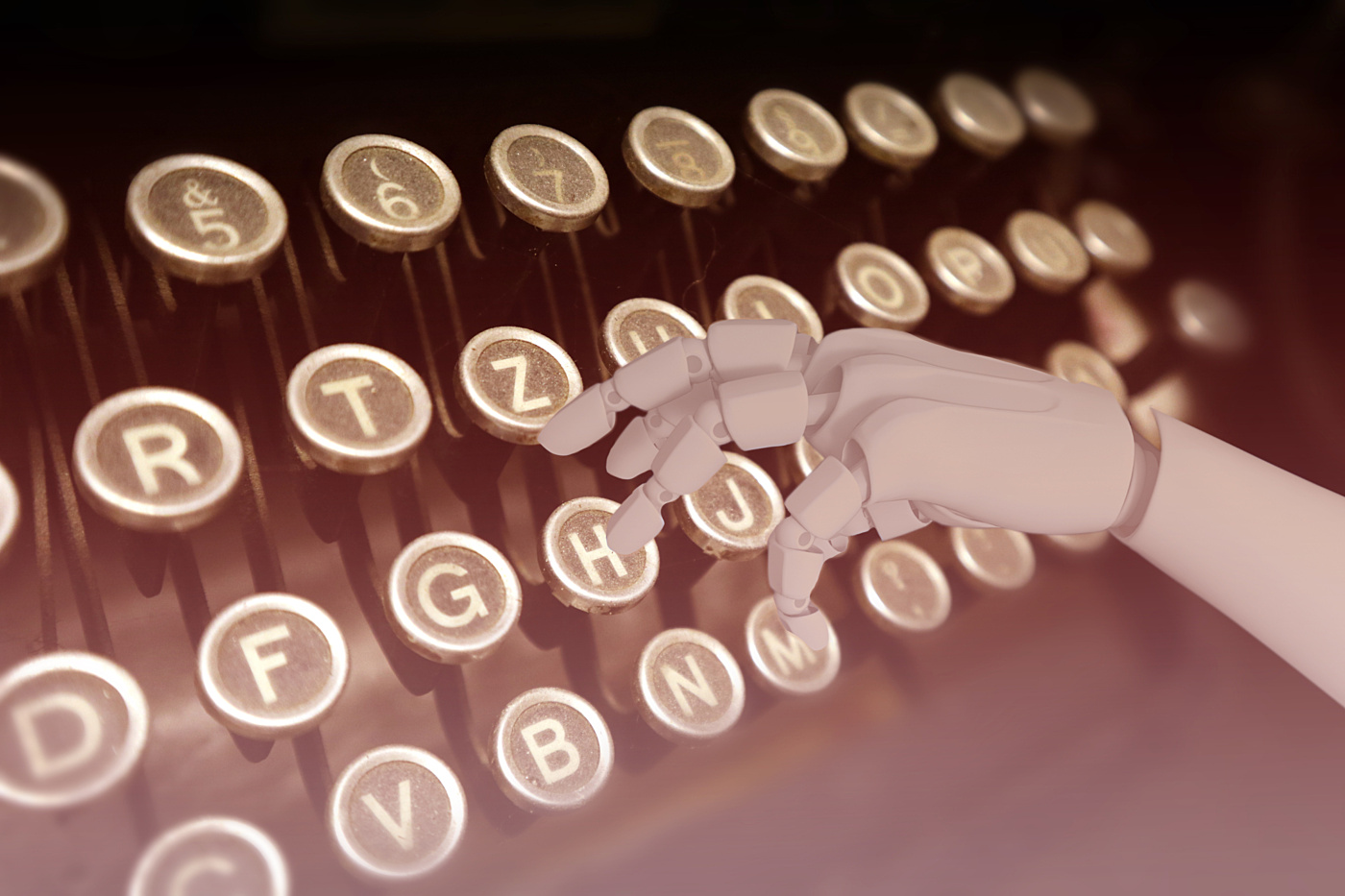 Shutterstock robot typing