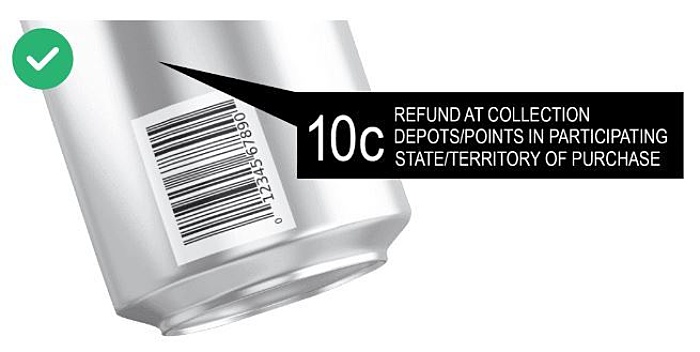 CDS bottle barcode