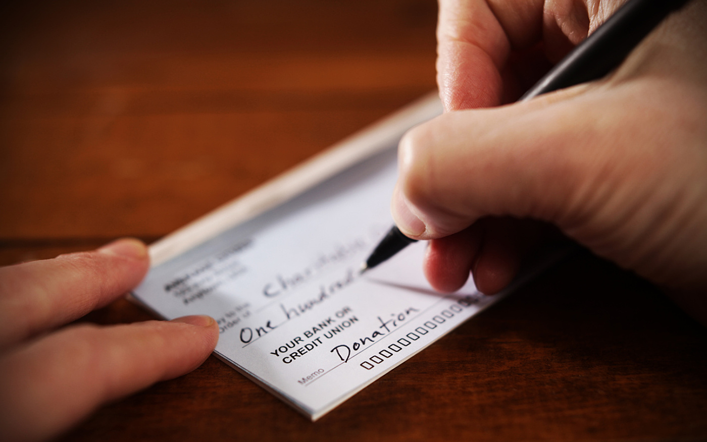 Donation cheque