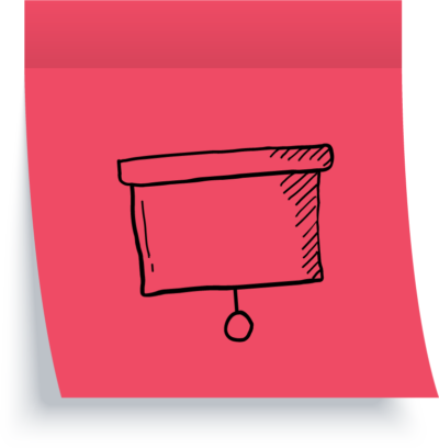 Pink postit inhouse